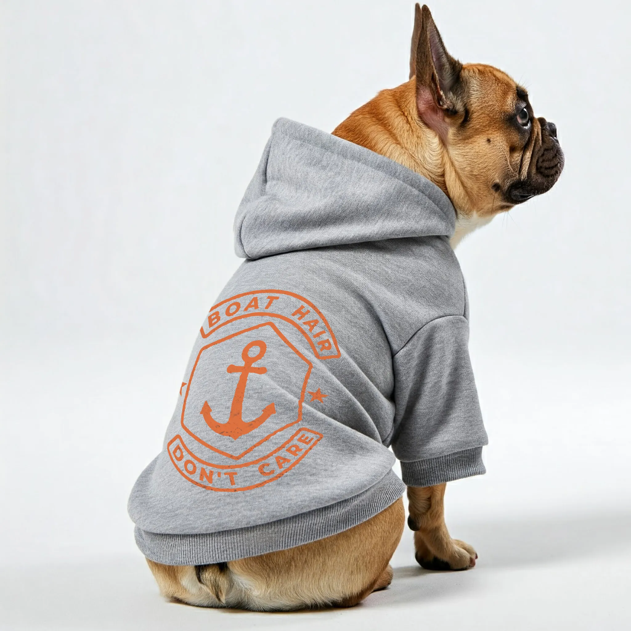 Boat Hair, Don't Care - Personalized French Bulldog Hoodies with Funny Quotes – Stylish, Cozy, and Premium 100% Cotton