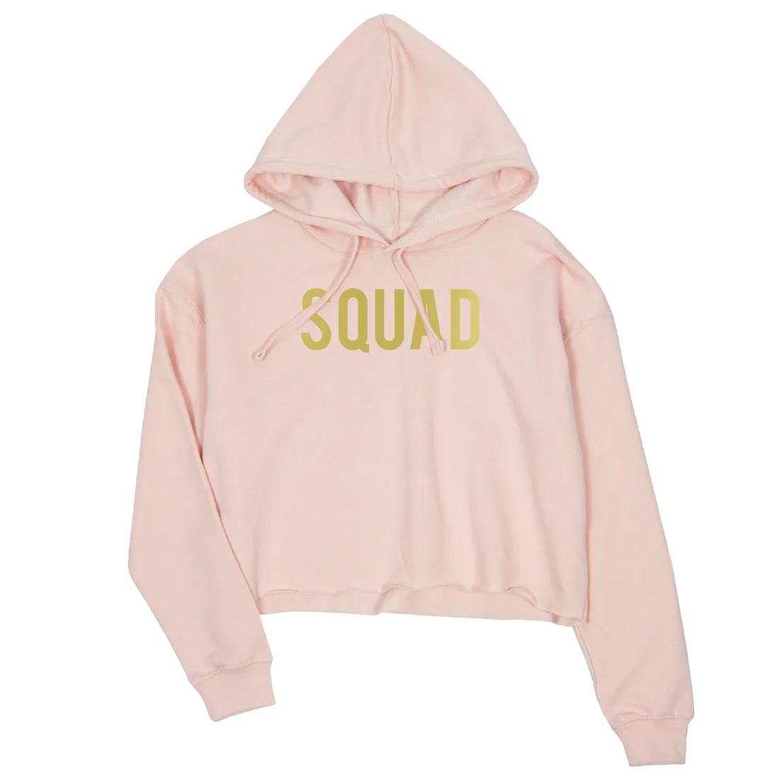 Bride Squad Boxed-GOLD Womens Crop Hoodie Lovable Cute Bridal Gift