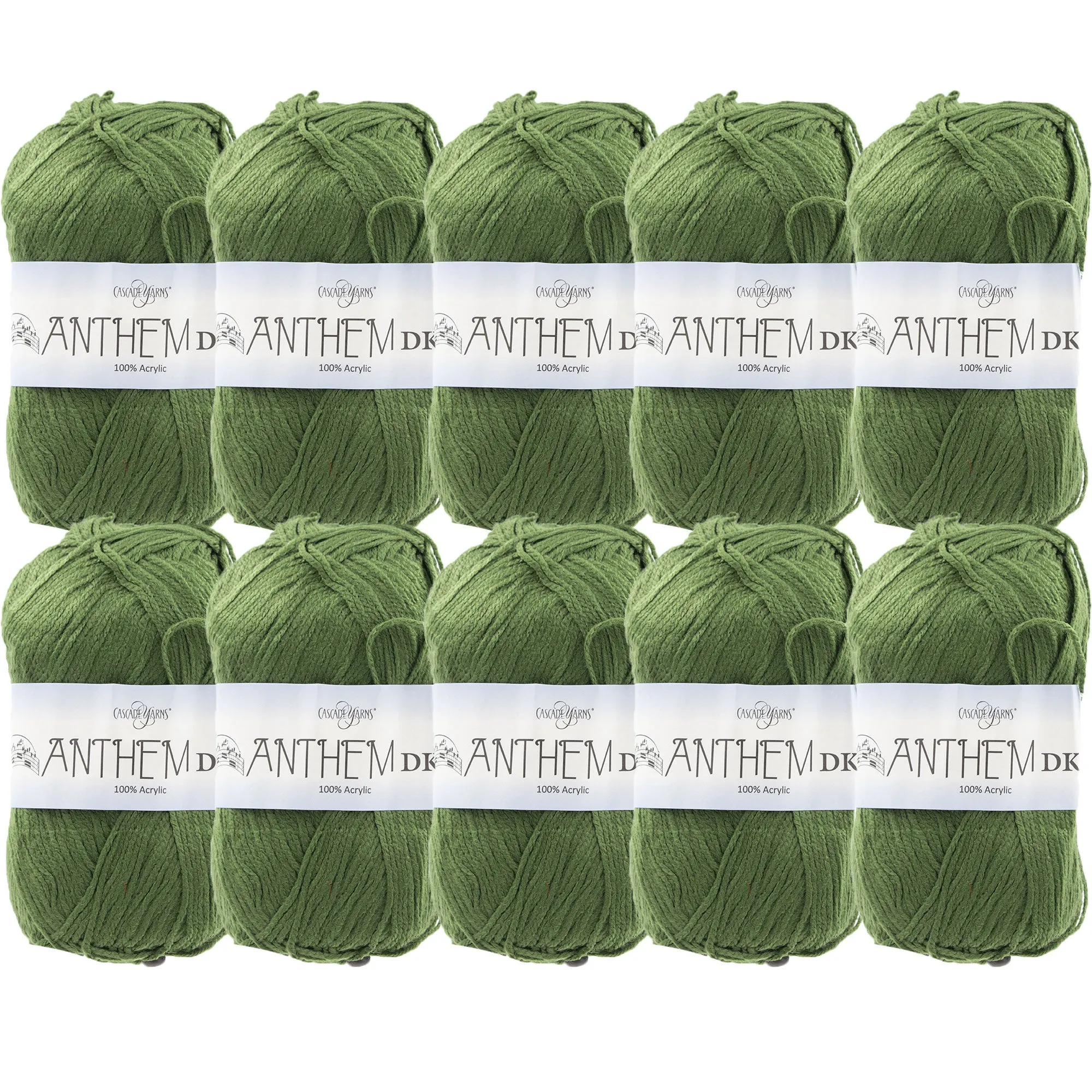 Cascade Yarns Anthem DK Yarn - 53 Chive - 10-Pack