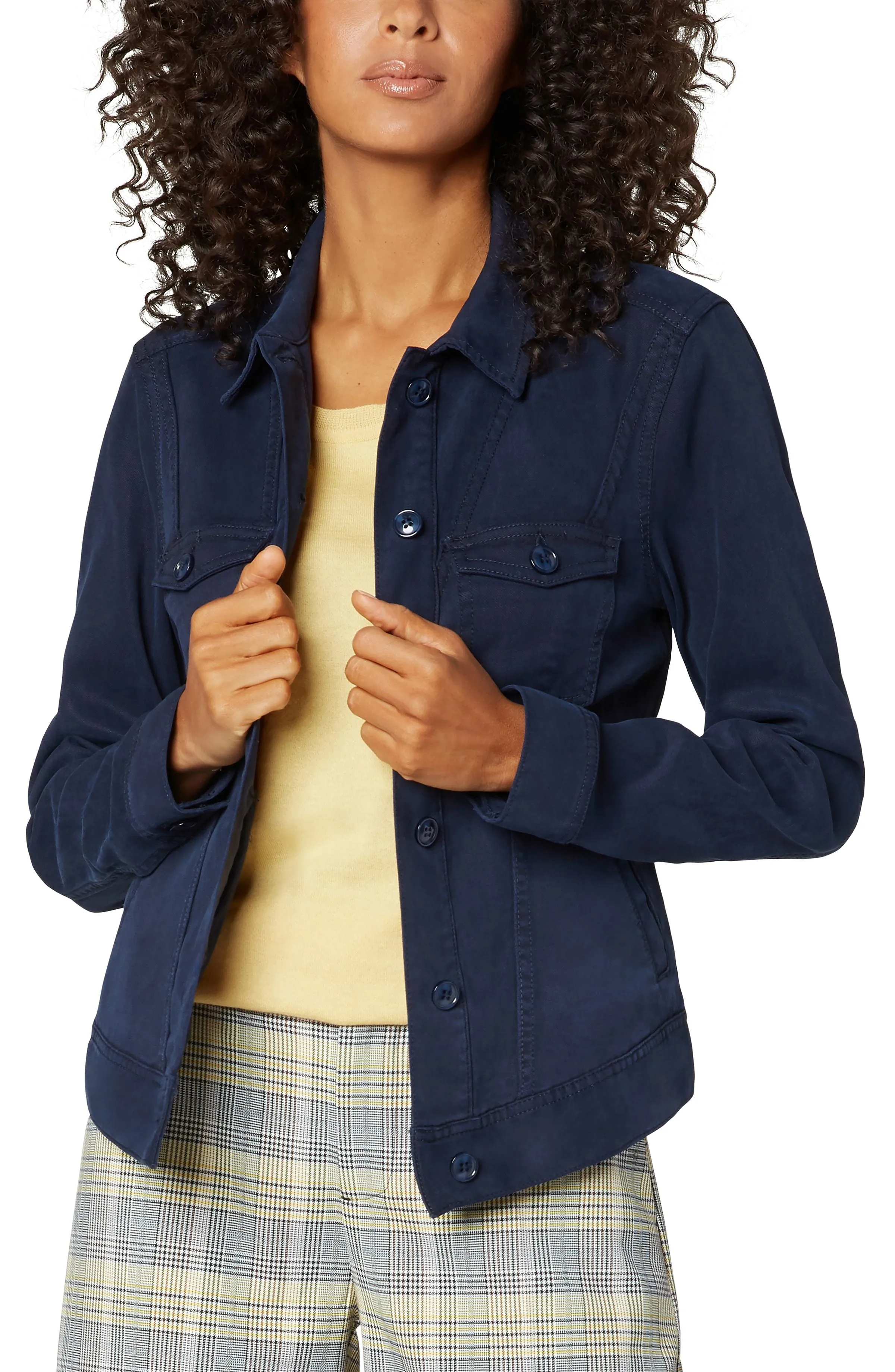 Classic Jacket with Angled Seaming