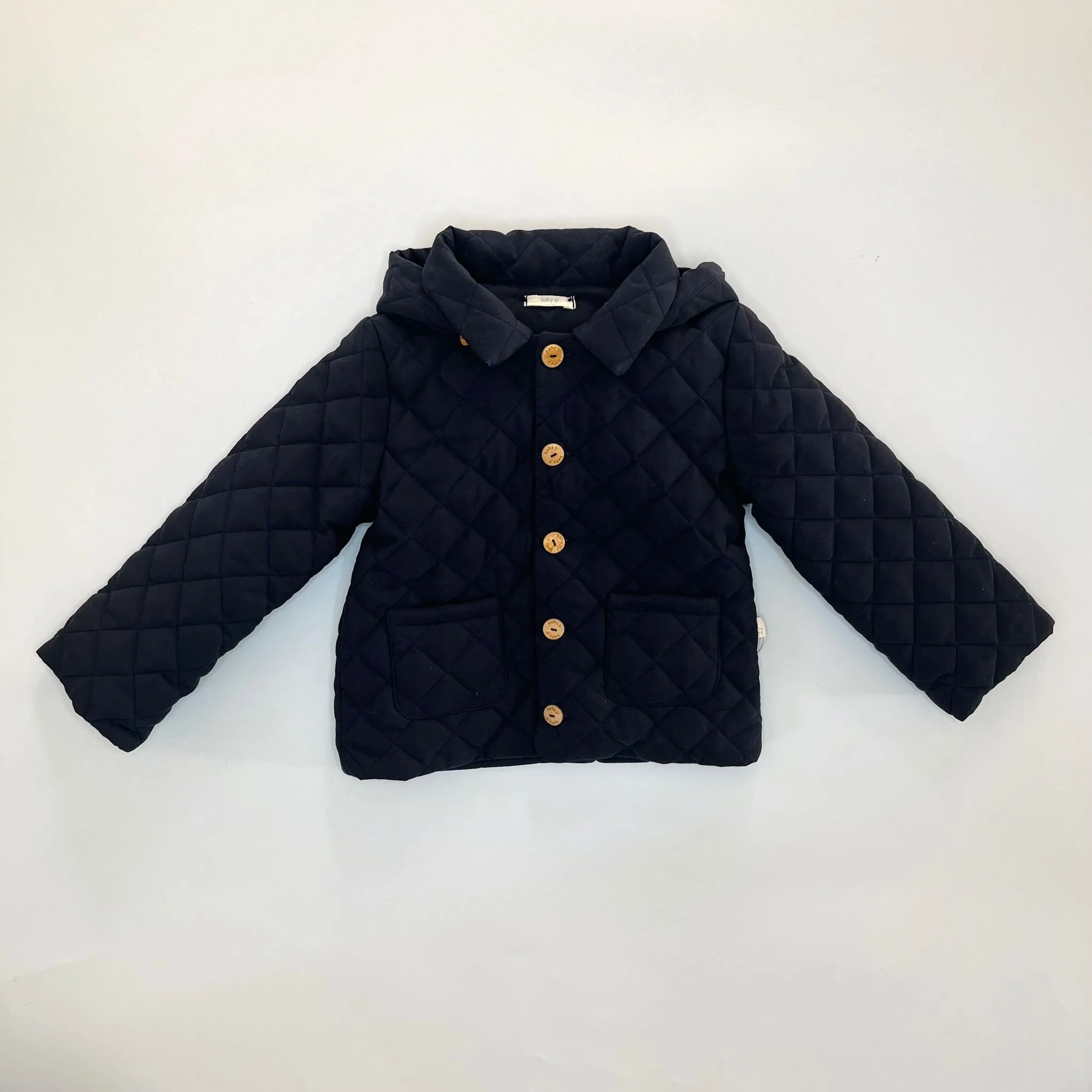 Coat - Quilted Navy Jacket