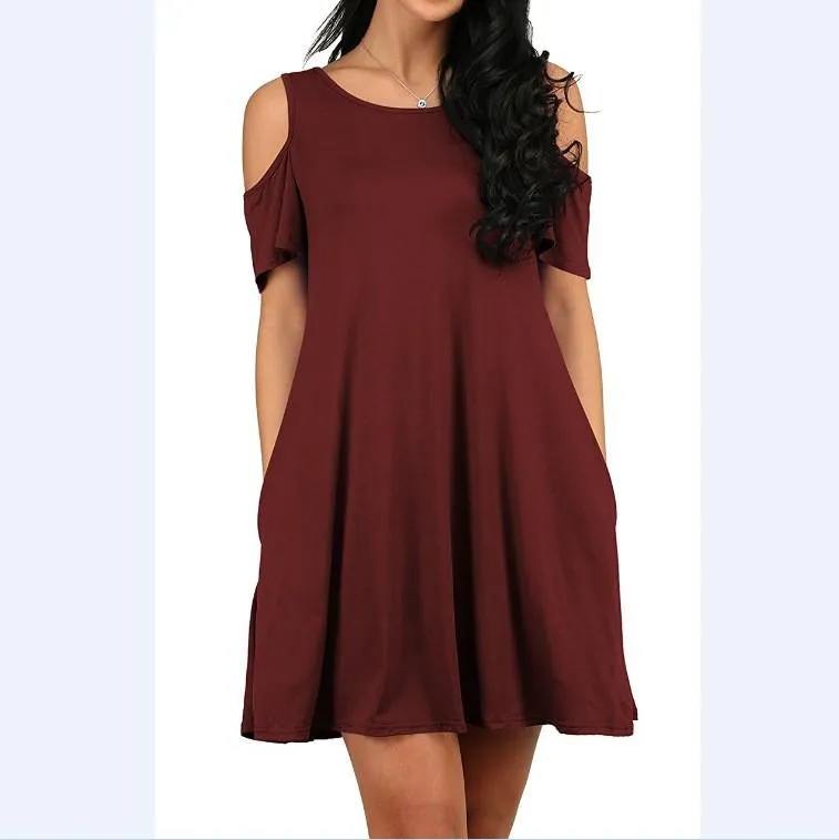 Cotton Strapless Comfortable Vacation Dresses