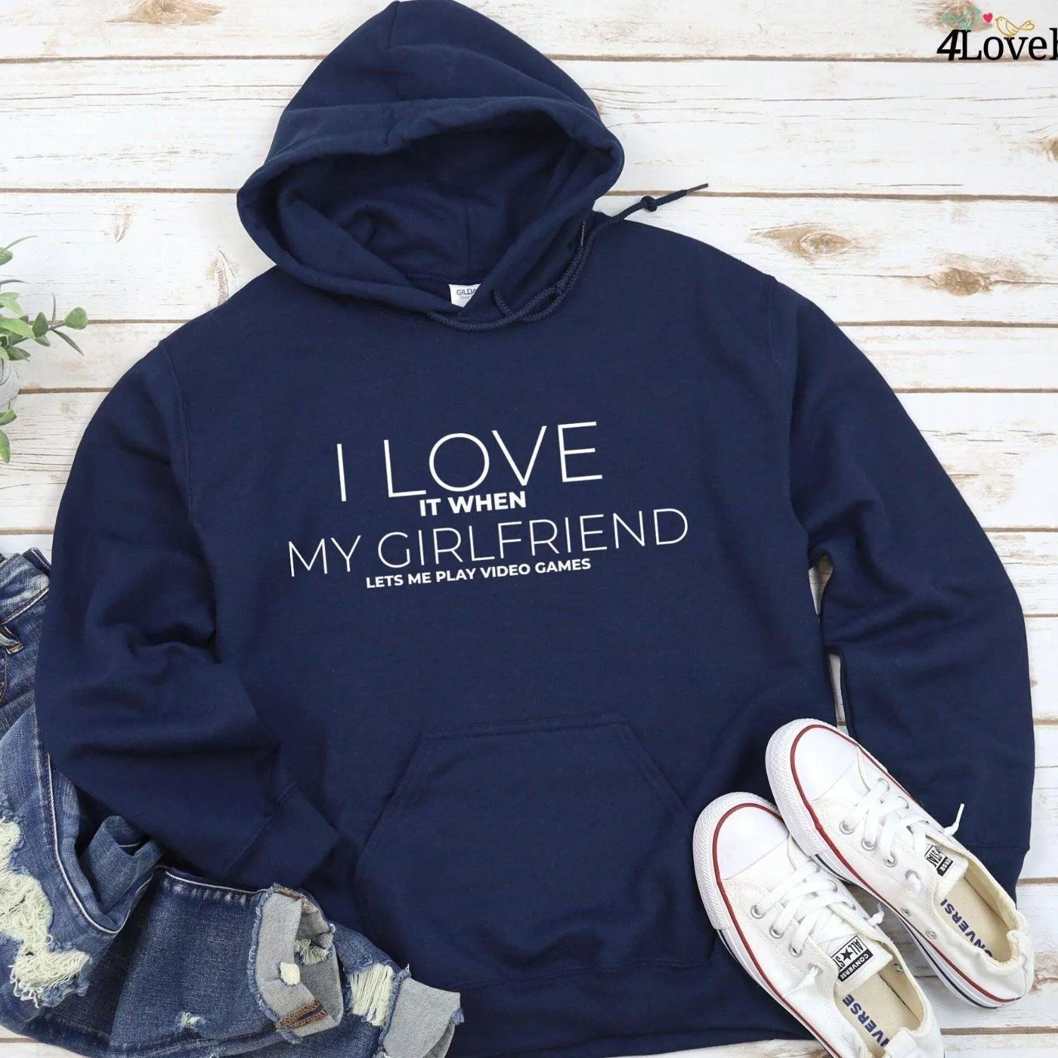 Cute Couple Gift Idea: I Love My Girlfriend/Boyfriend Matching Outfits Set