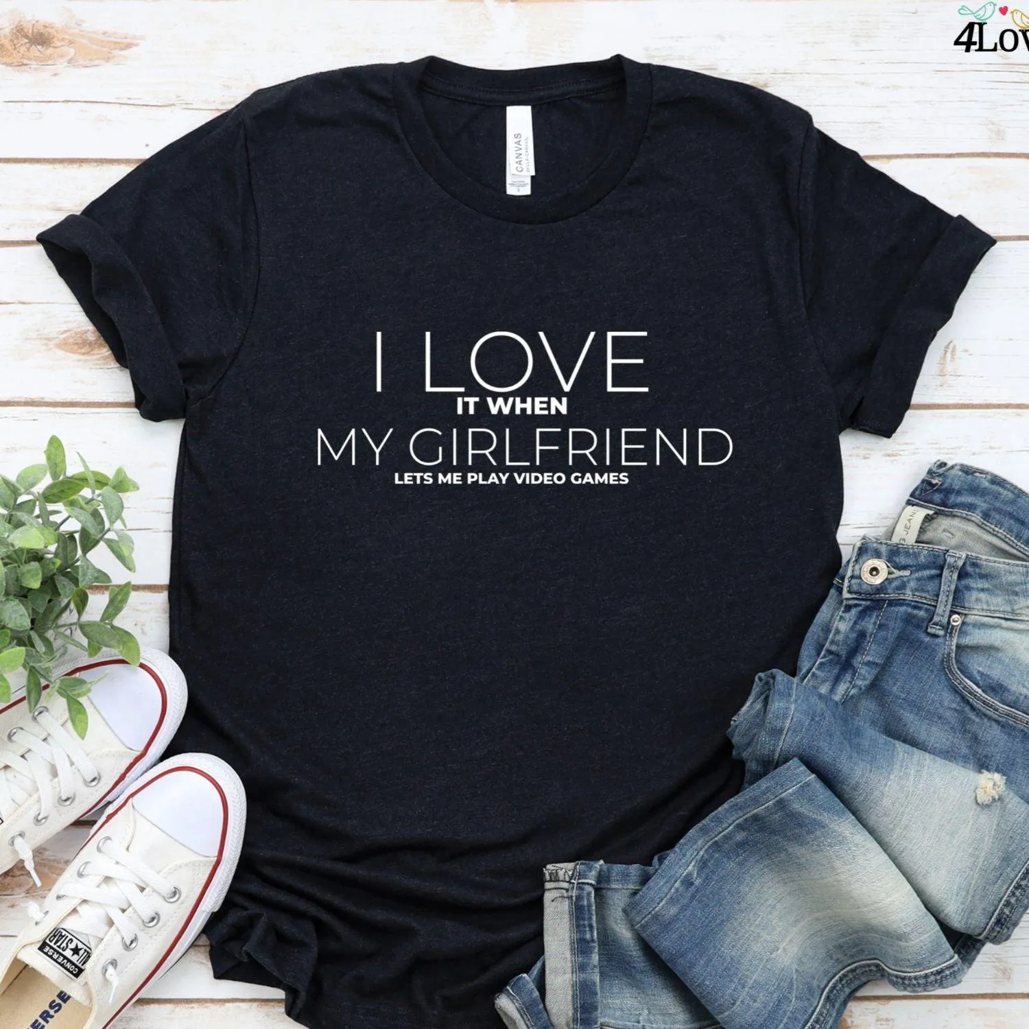 Cute Couple Gift Idea: I Love My Girlfriend/Boyfriend Matching Outfits Set