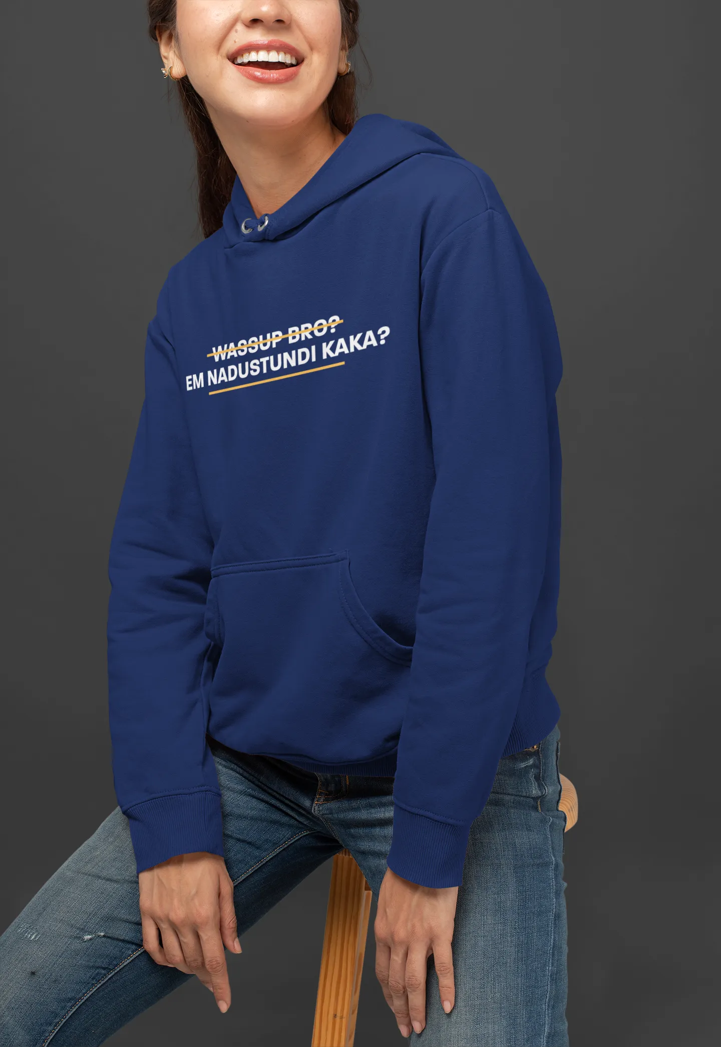 Em nadustundi?? Unisex Hoodie Navy Blue