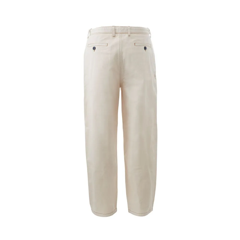 Emporio Armani Beige Cotton Chic Trousers