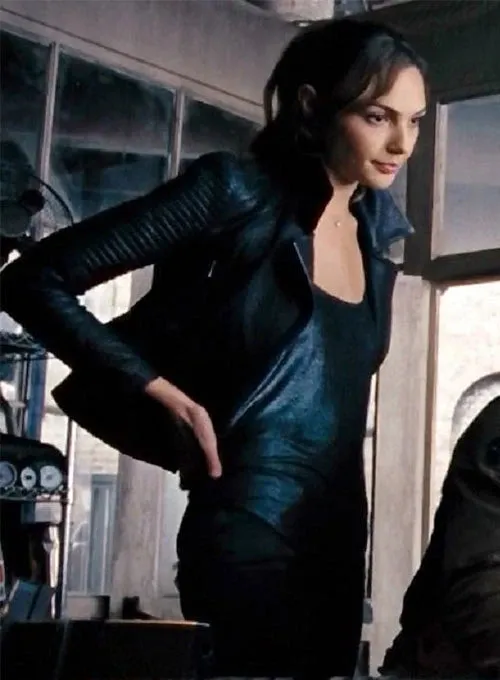 Fast and Furious 6 Gal Gadot Dons Leather Jacket.