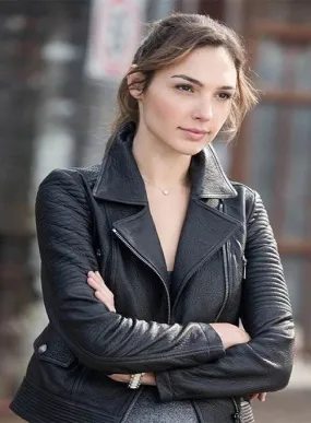 Fast and Furious 6 Gal Gadot Dons Leather Jacket.