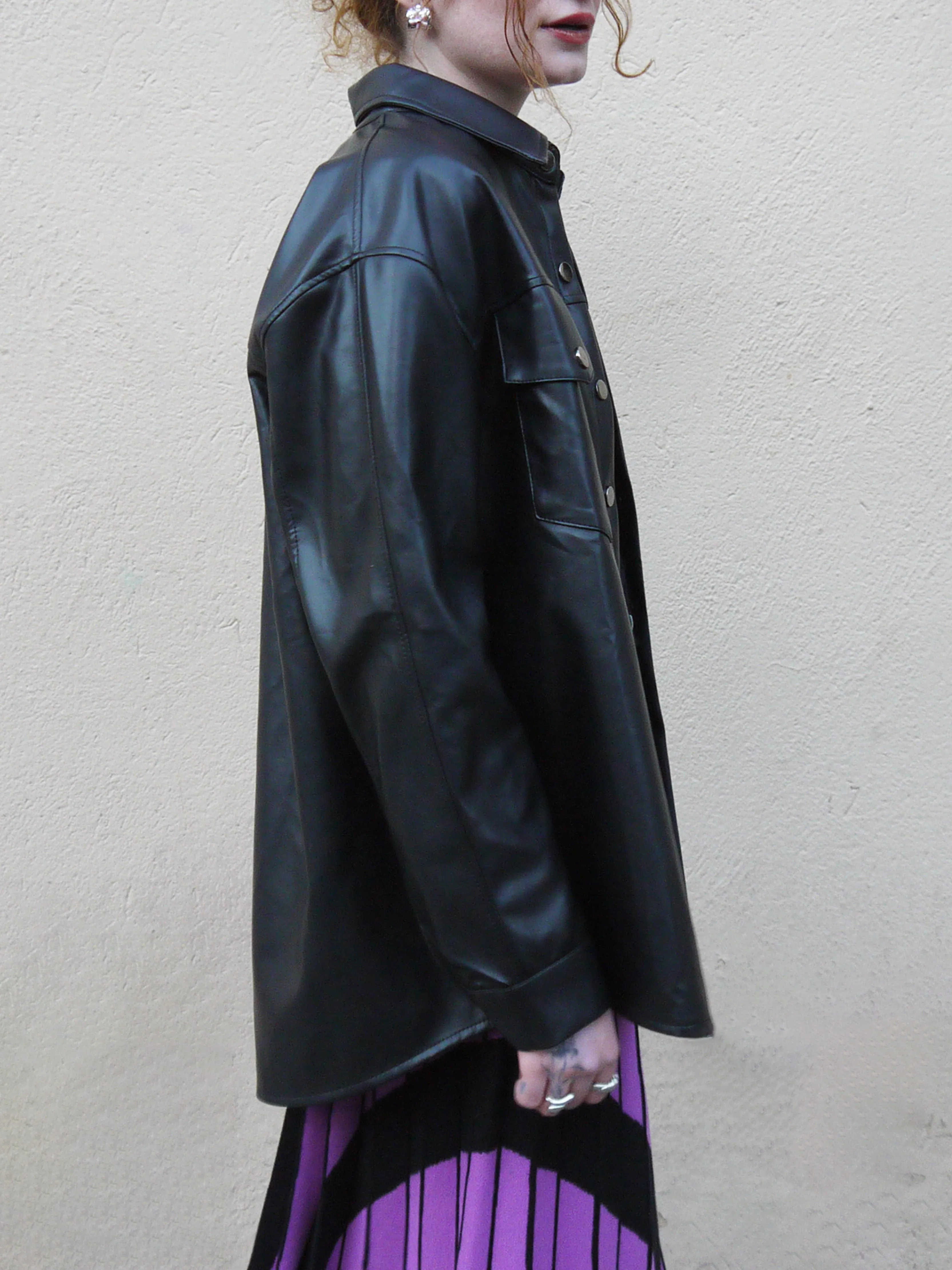 faux leather jacket