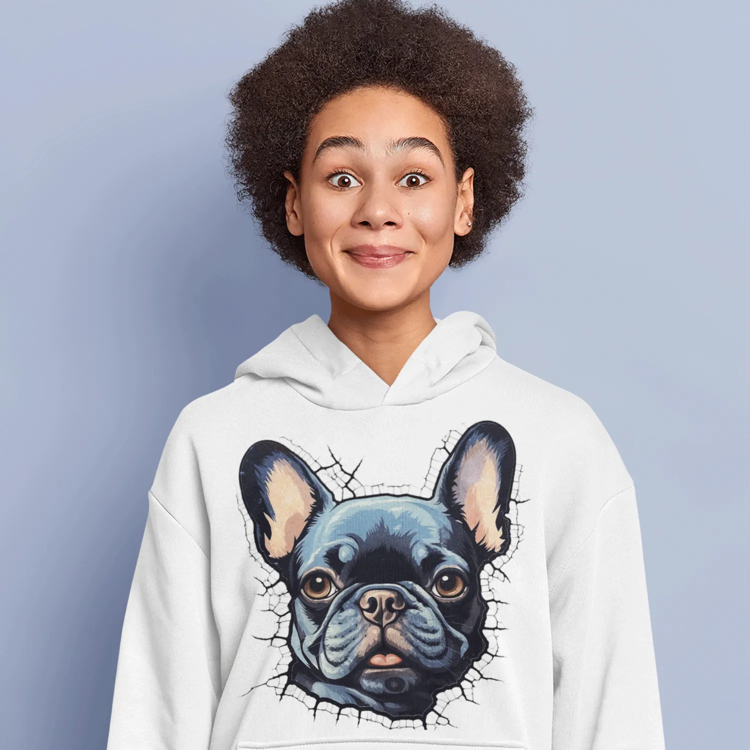 Frenchie passion - Unisex Cotton Hoodie