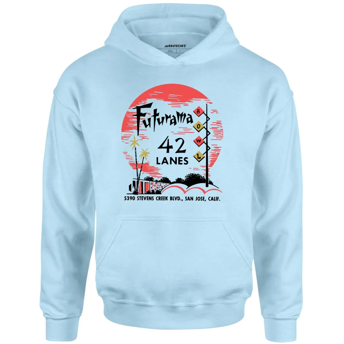 Futurama Lanes - San Jose, CA - Vintage Bowling Alley - Unisex Hoodie