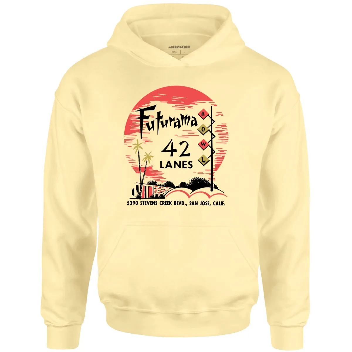 Futurama Lanes - San Jose, CA - Vintage Bowling Alley - Unisex Hoodie