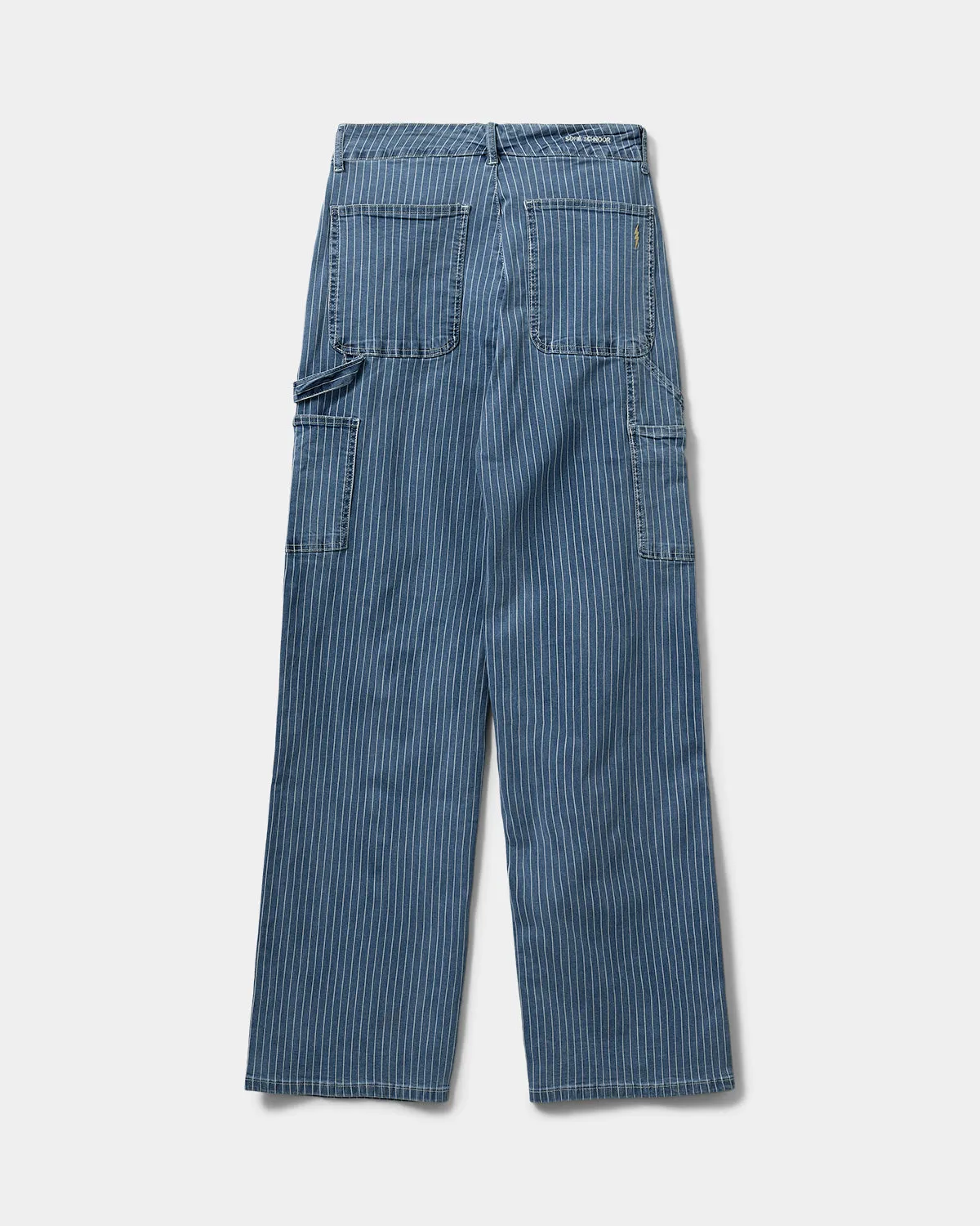 GITTESW TROUSERS - Light Blue striped