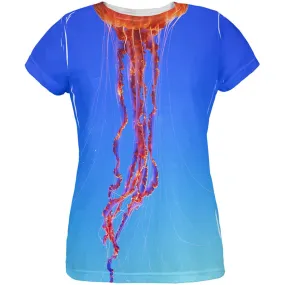 Halloween Orange Nettle Jellyfish Costume All Over Womens T Shirt