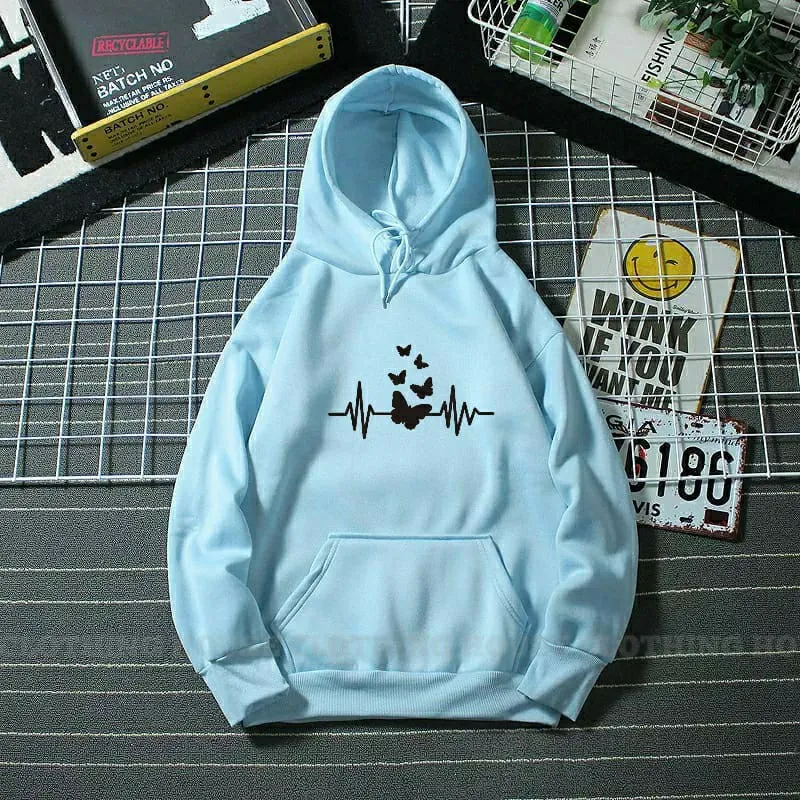 Heart beat butterfly hoodie