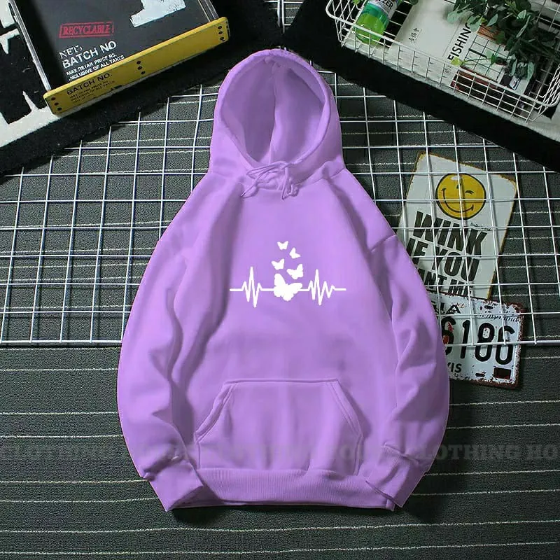 Heart beat butterfly hoodie