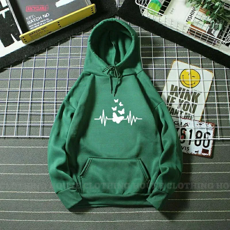 Heart beat butterfly hoodie