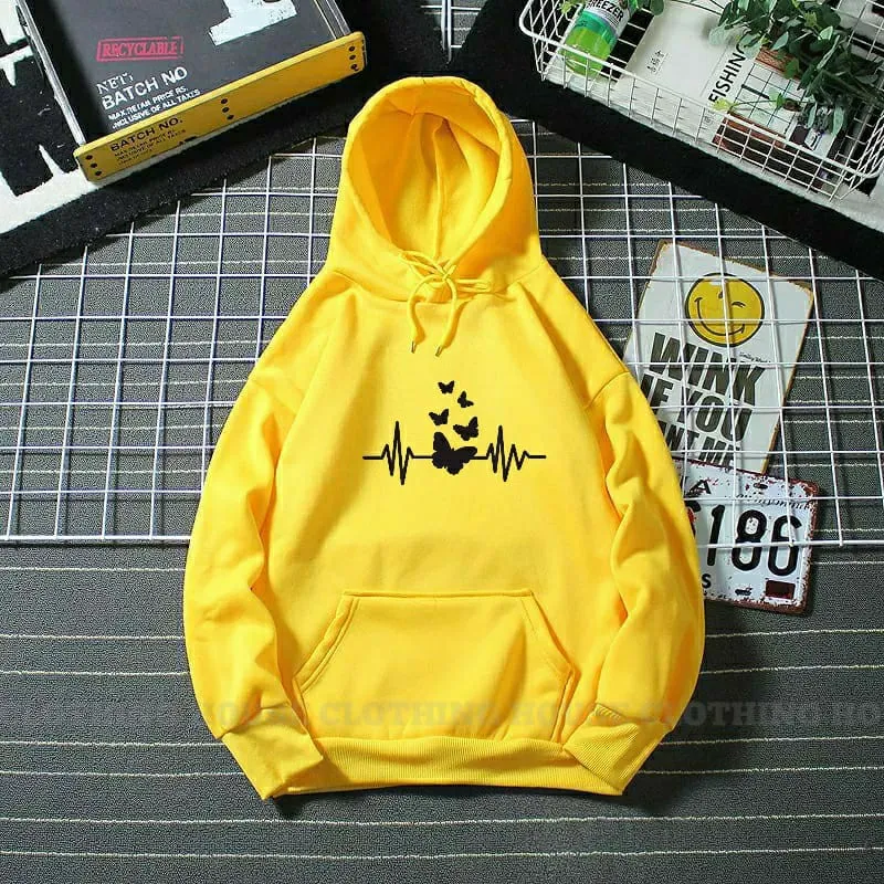 Heart beat butterfly hoodie