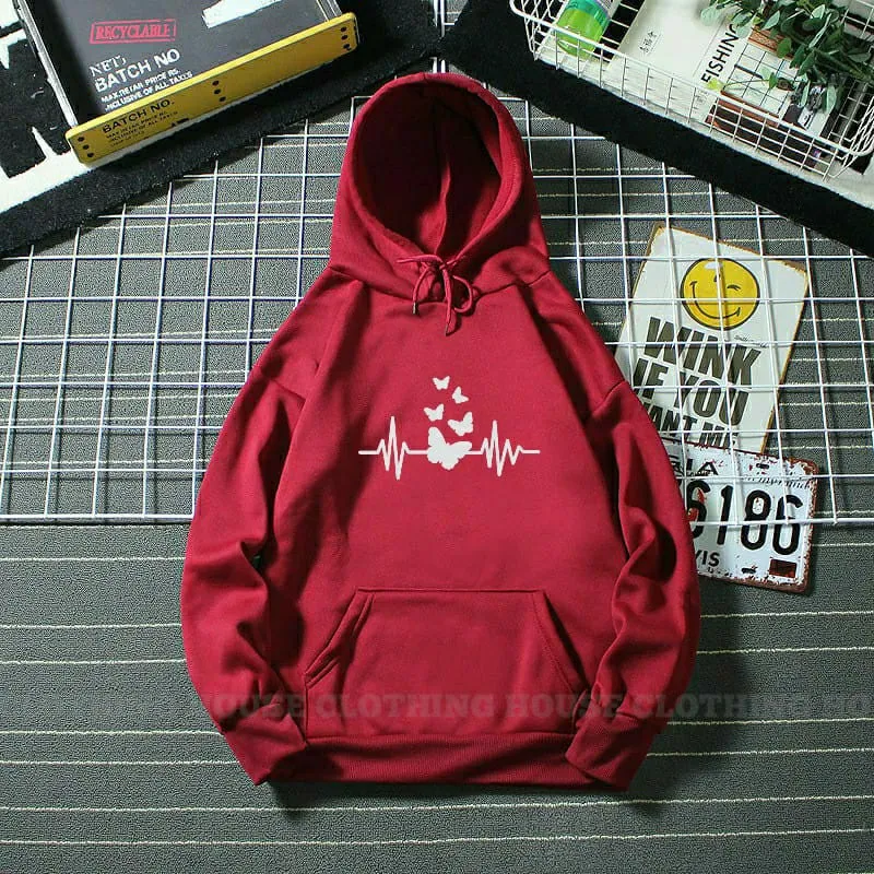 Heart beat butterfly hoodie