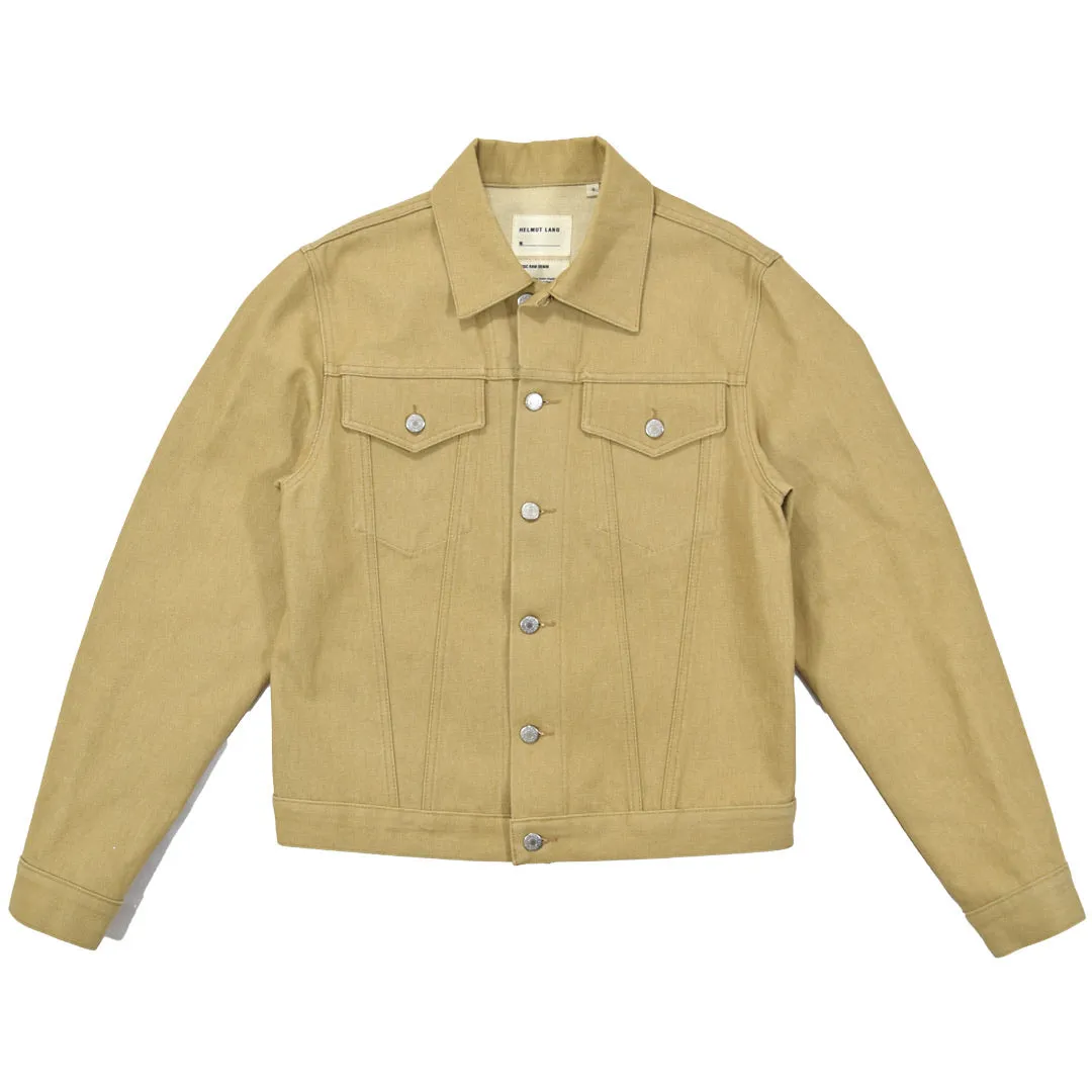 Helmut Lang tan raw denim trucker Medium