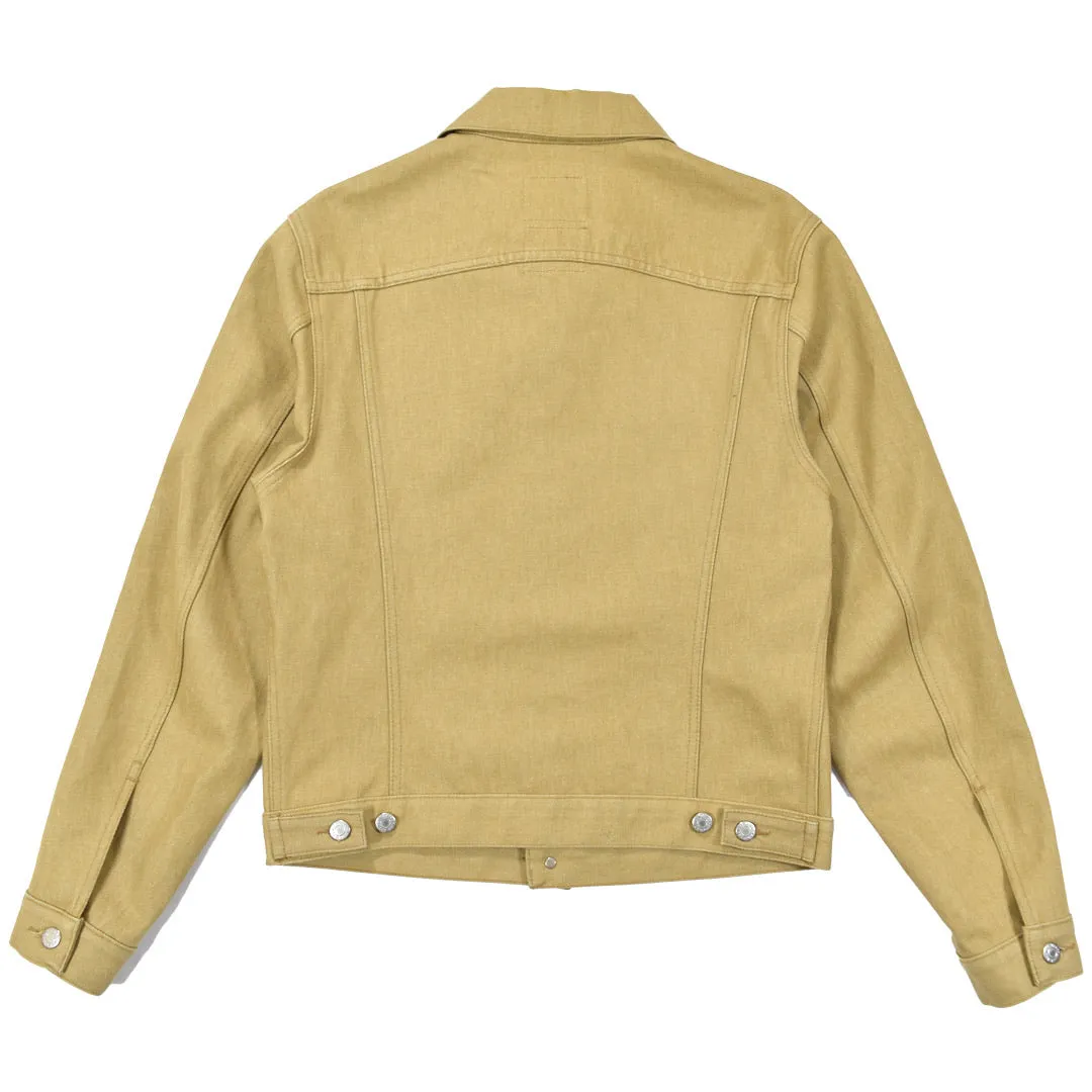 Helmut Lang tan raw denim trucker Medium