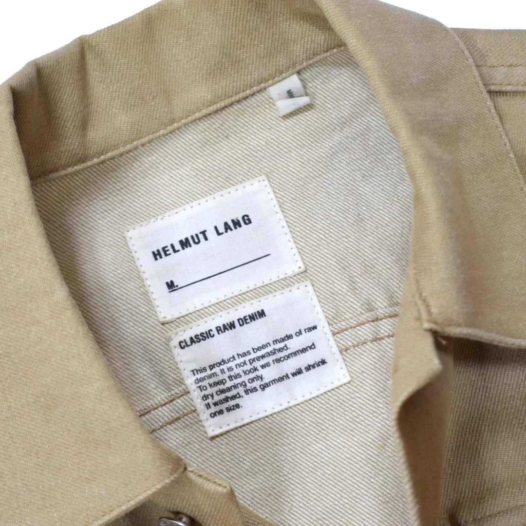 Helmut Lang tan raw denim trucker Medium