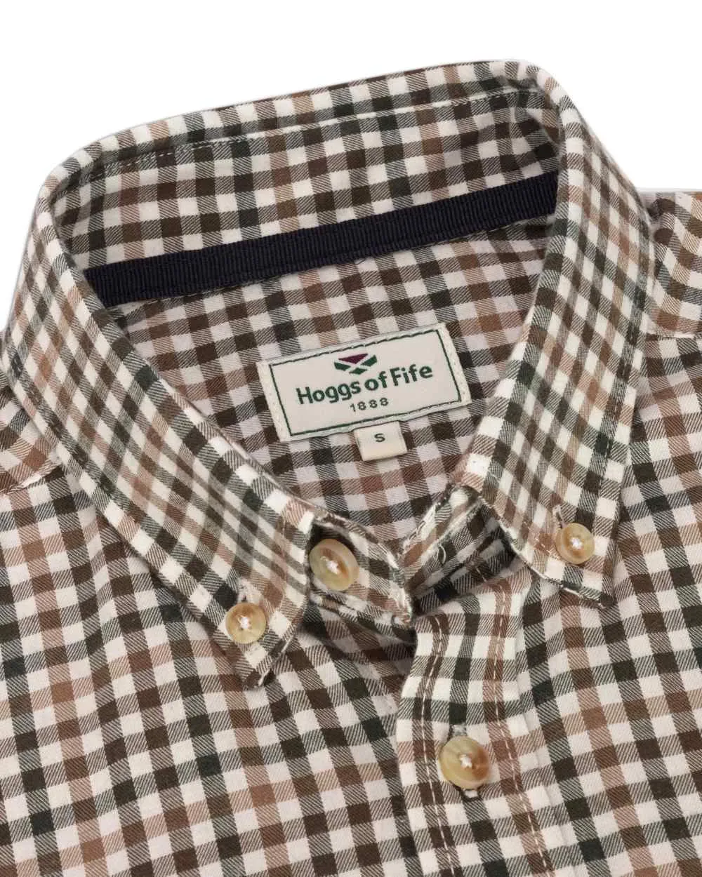 Hoggs of Fife Garvock Cotton Twill Herringbone Check Shirt