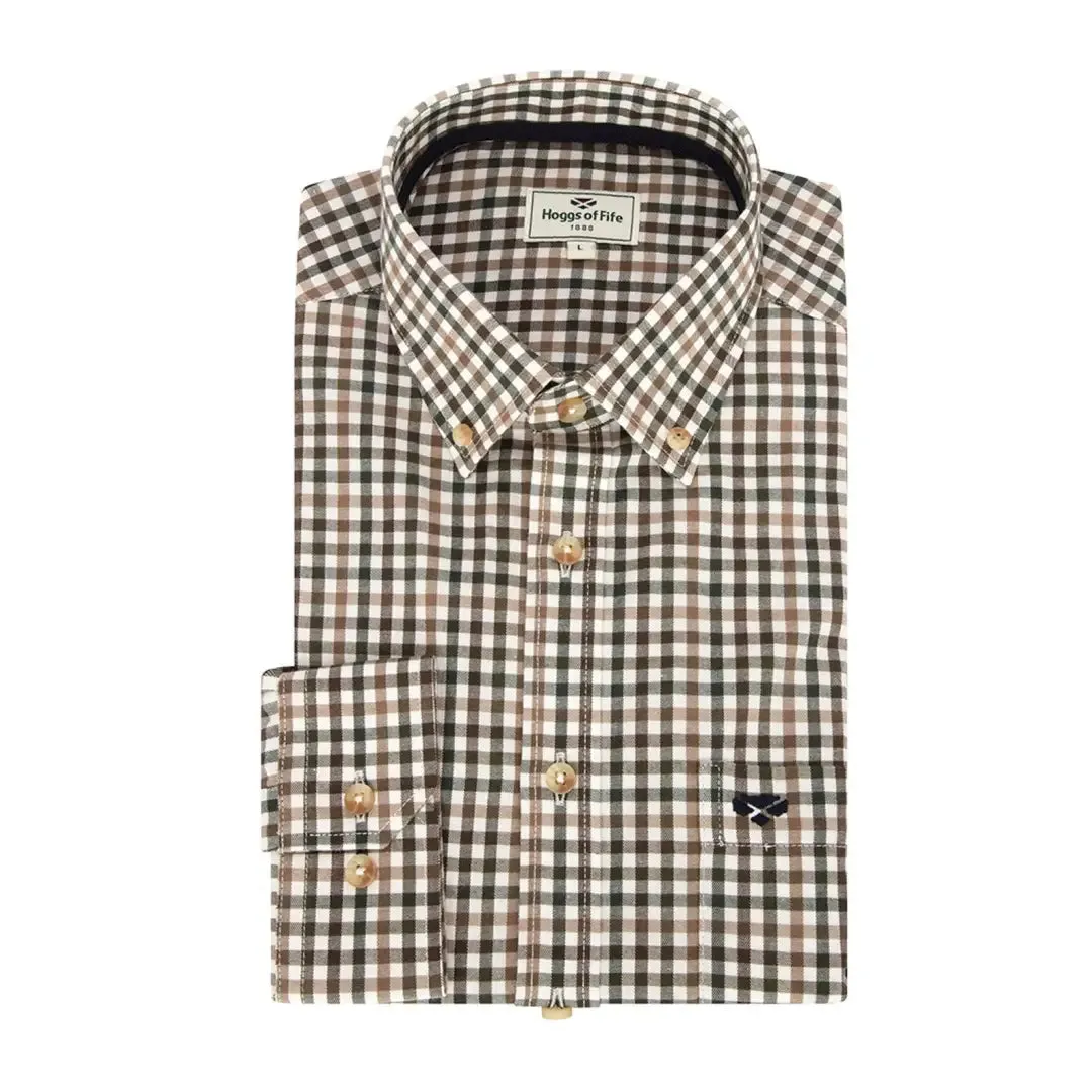 Hoggs of Fife Garvock Cotton Twill Herringbone Check Shirt