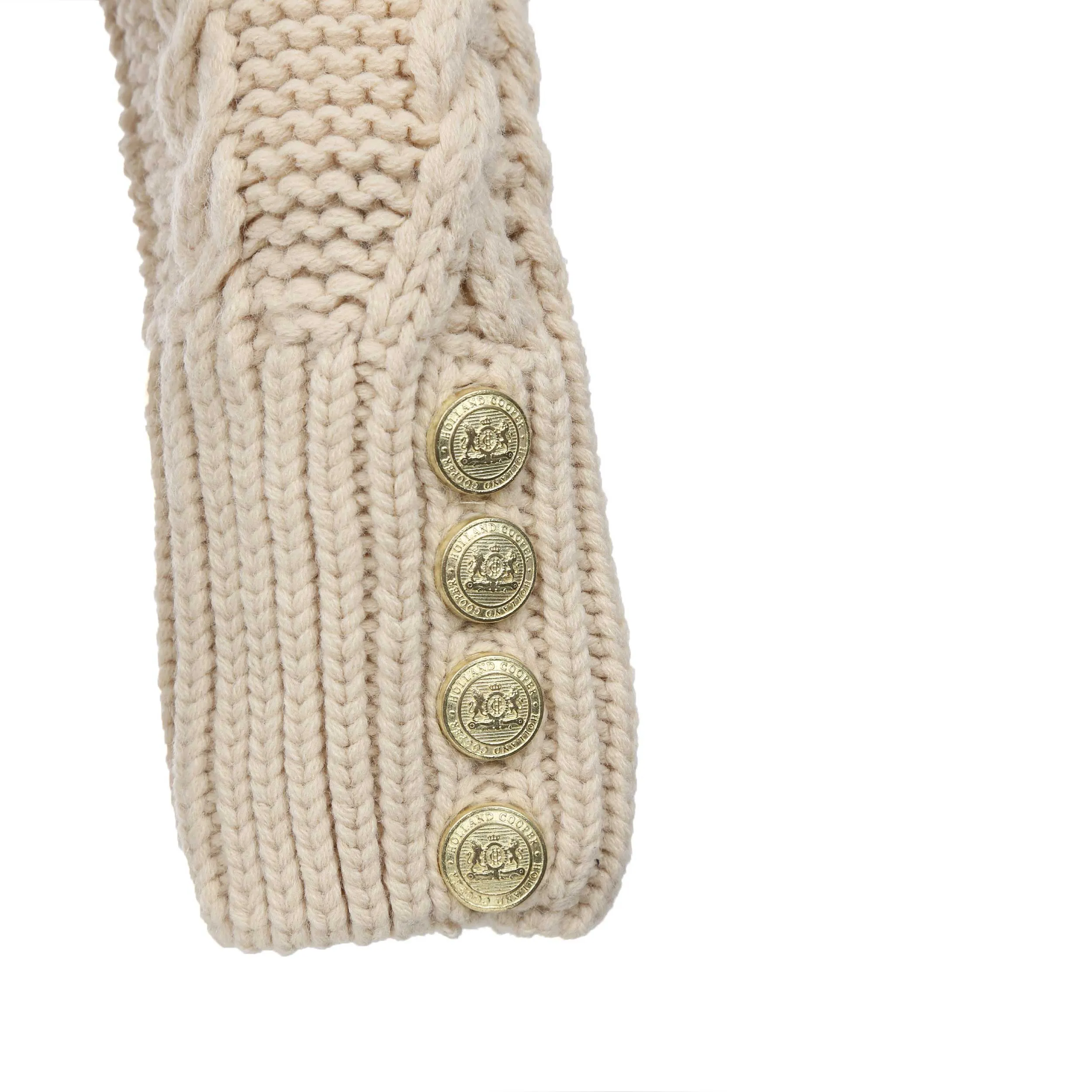 Holland Cooper Belgravia Cable Knitwear in Oatmeal