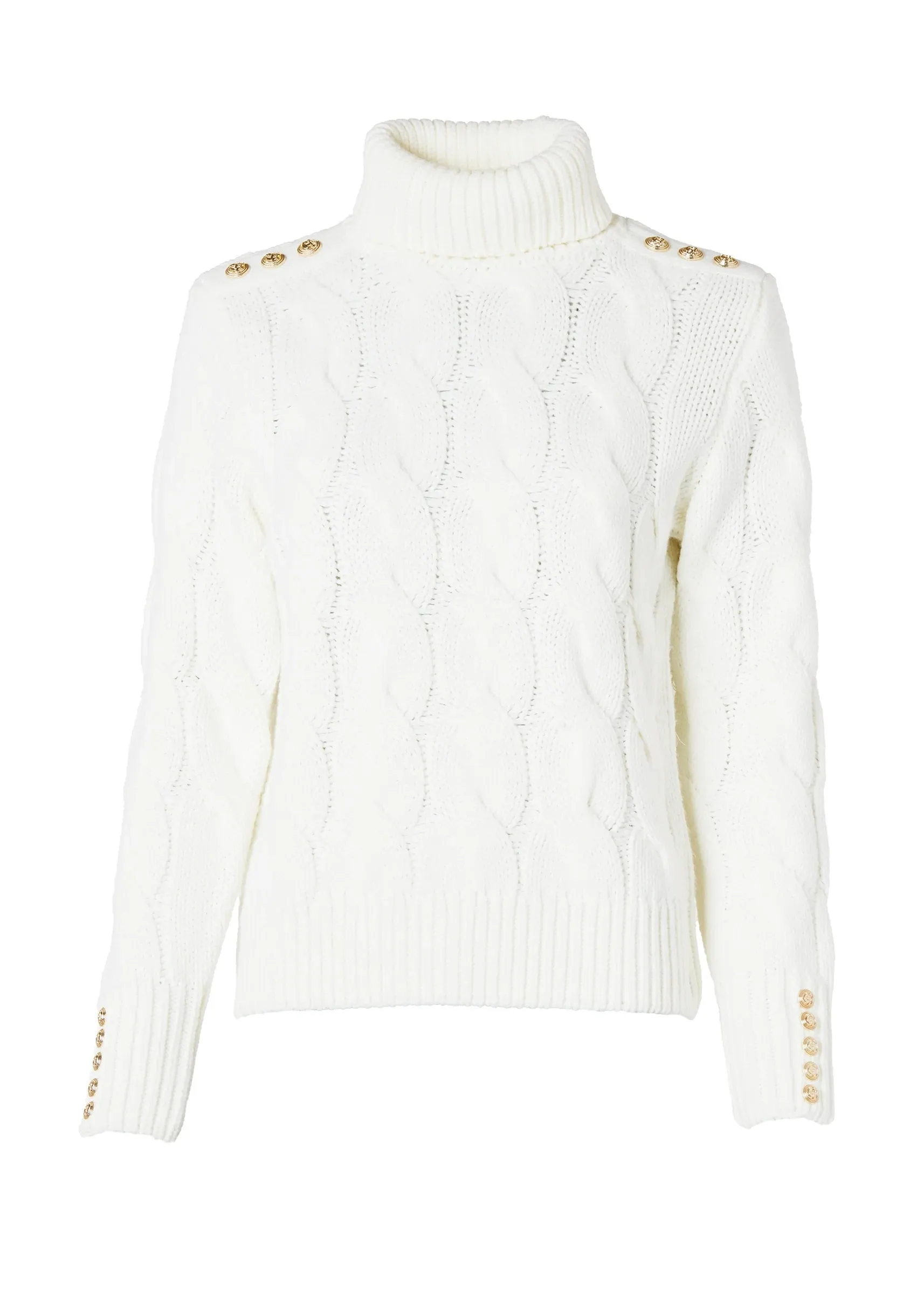 Holland Cooper Lucia Roll Neck Knit in Natural