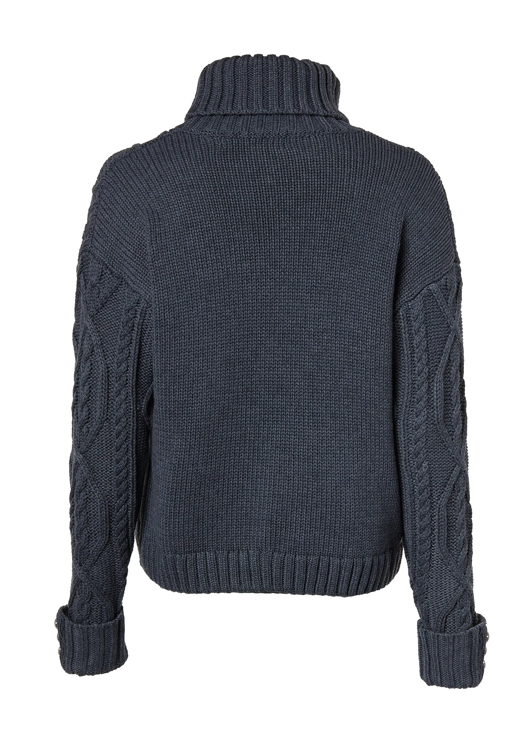 Holland Cooper Noveli Cable Knit in Charcoal