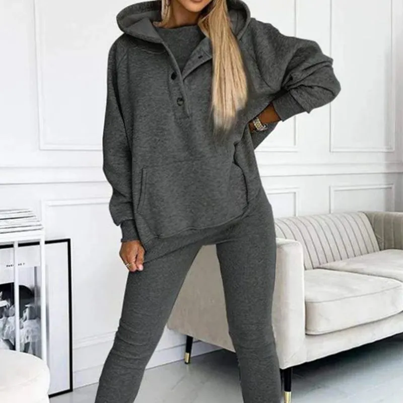 Hooded Casual and Comfortable Sweatshirt Suit