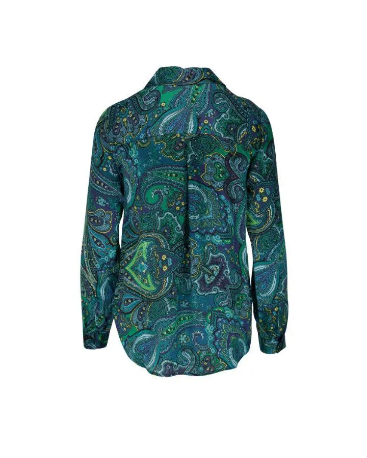 L'Agence Tyler Lagoon Paisley Blouse