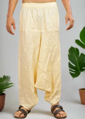 Linen Harem Pants - Light Tea Yellow