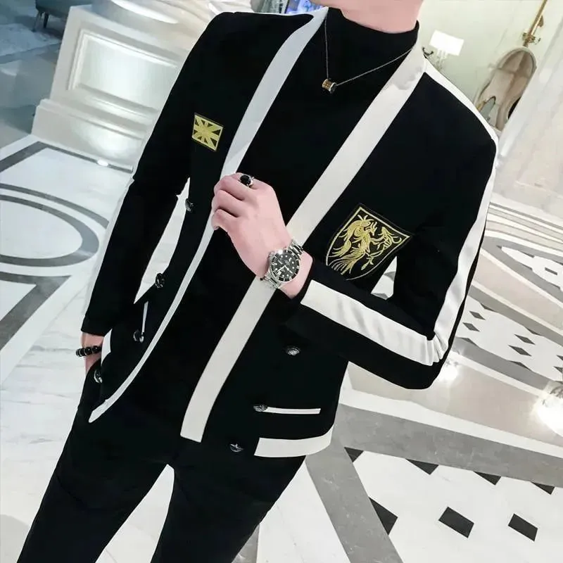 Men Blazer - Embroidered Blazer