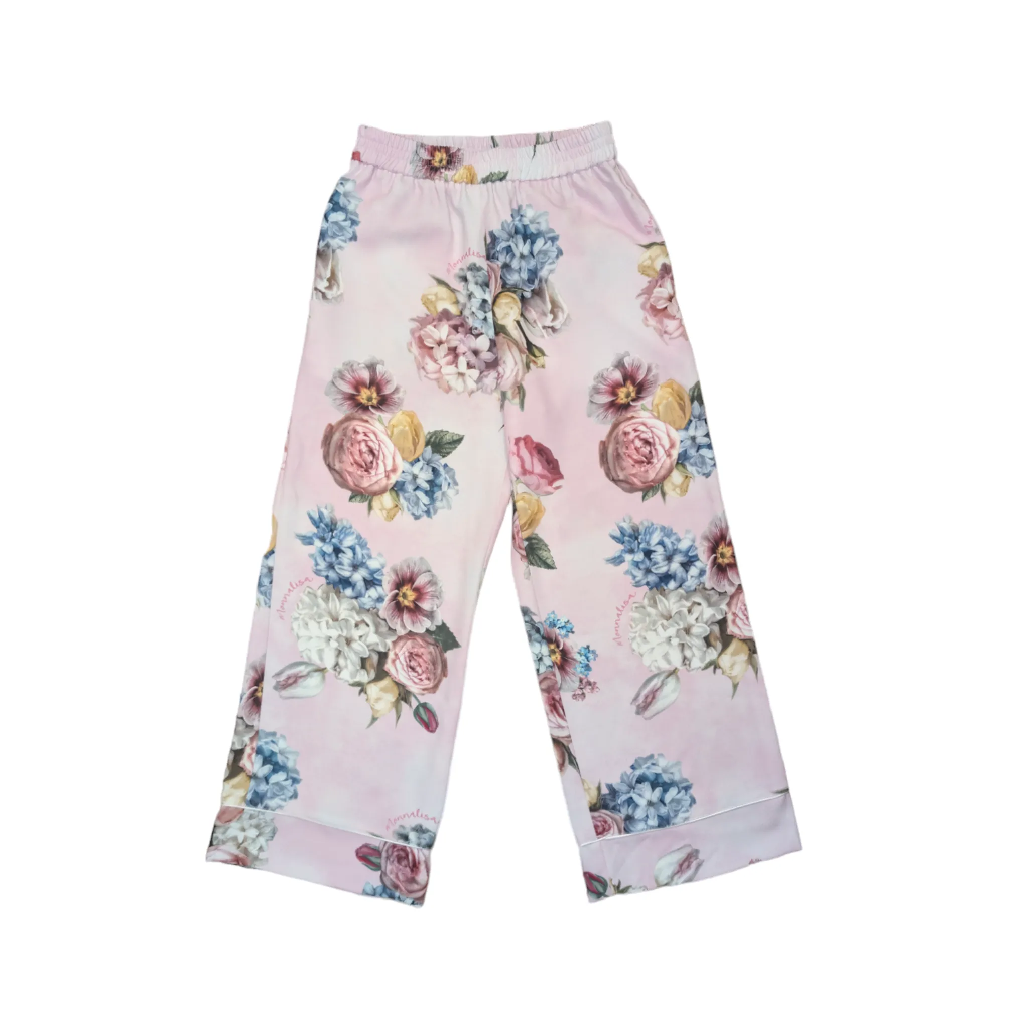 Monnalisa Wide Leg Floral Pants