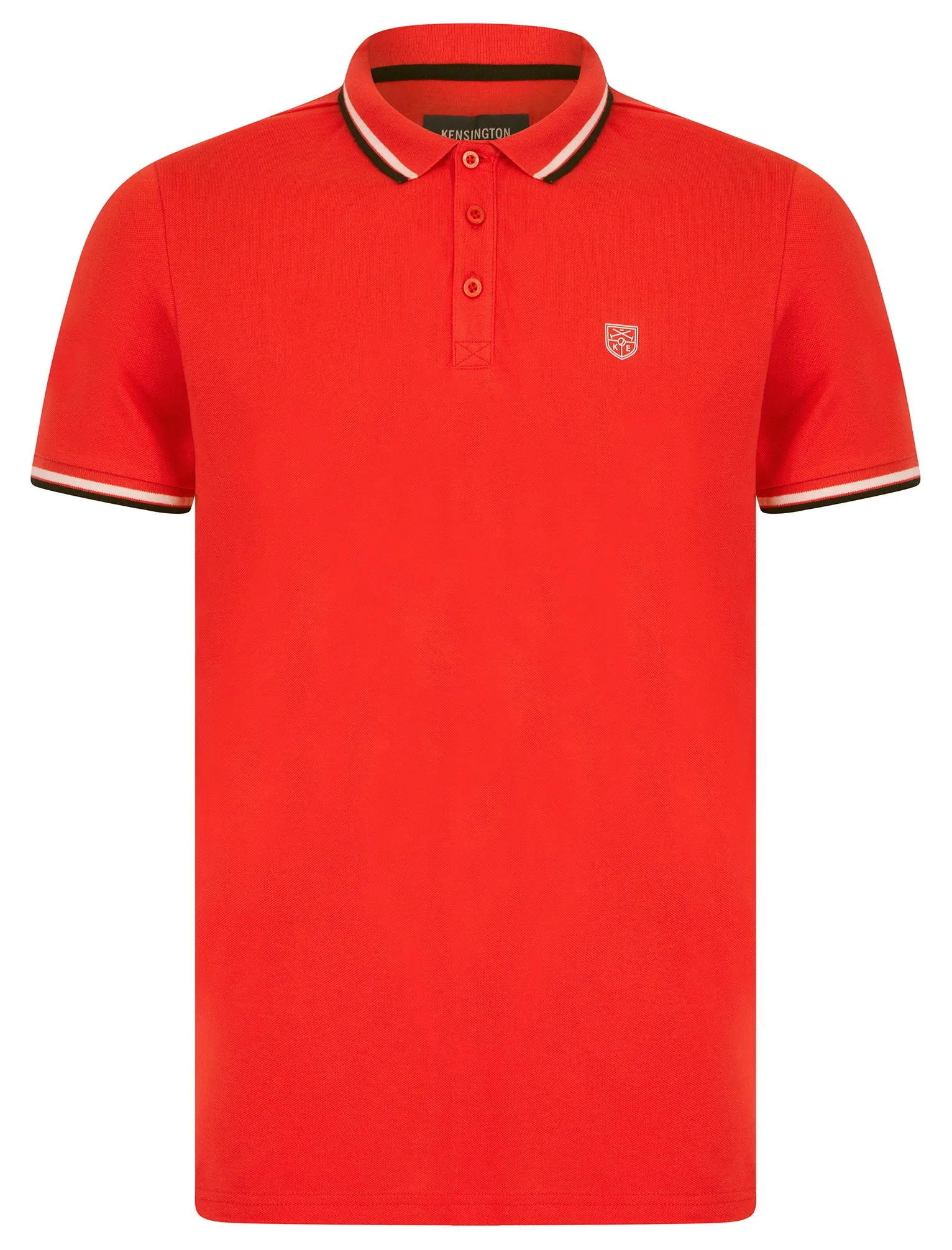 Moore (2 Pack) Cotton Pique Polo Shirt in Blue Yonder / Cayenne - Kensington Eastside