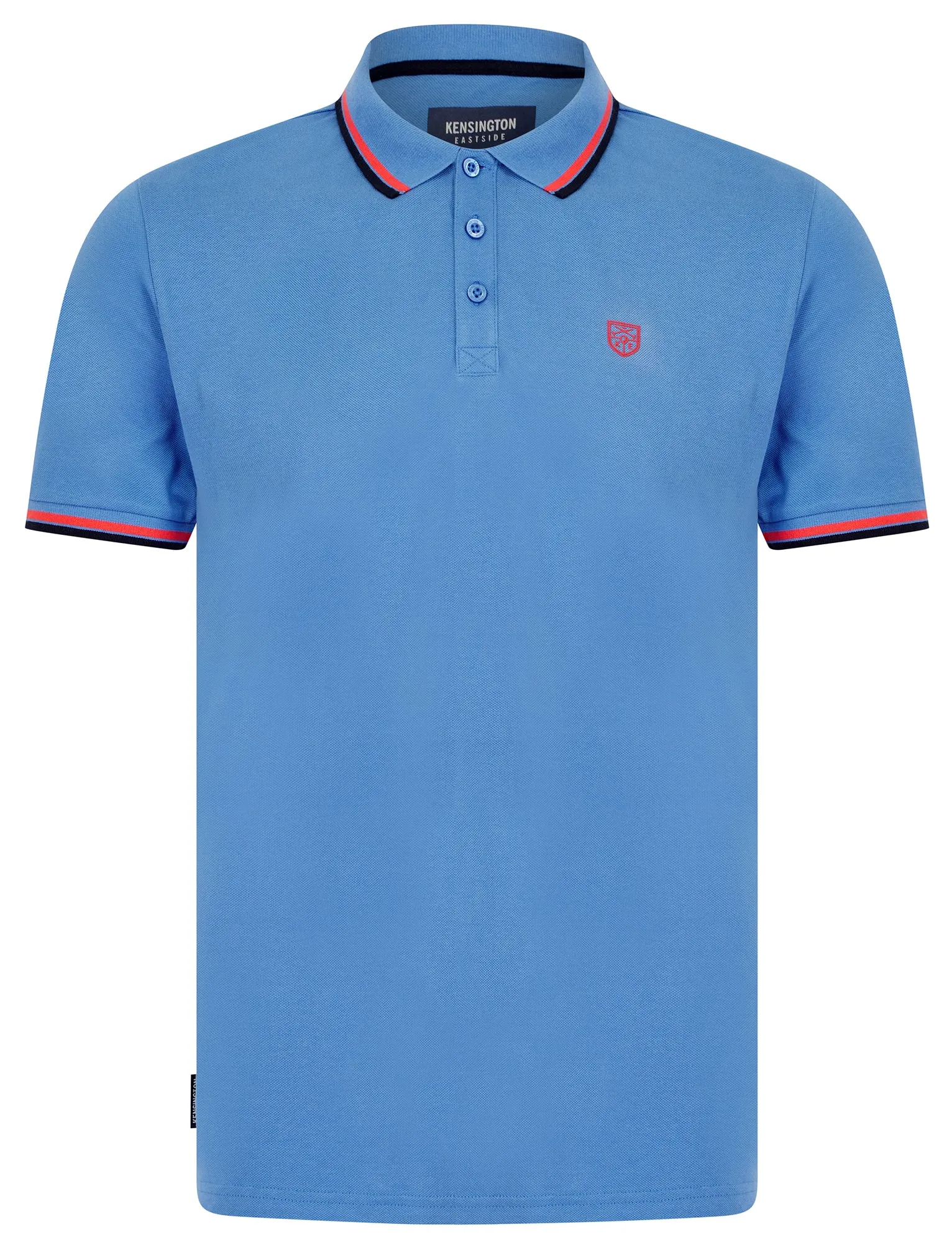 Moore (2 Pack) Cotton Pique Polo Shirt in Blue Yonder / Cayenne - Kensington Eastside