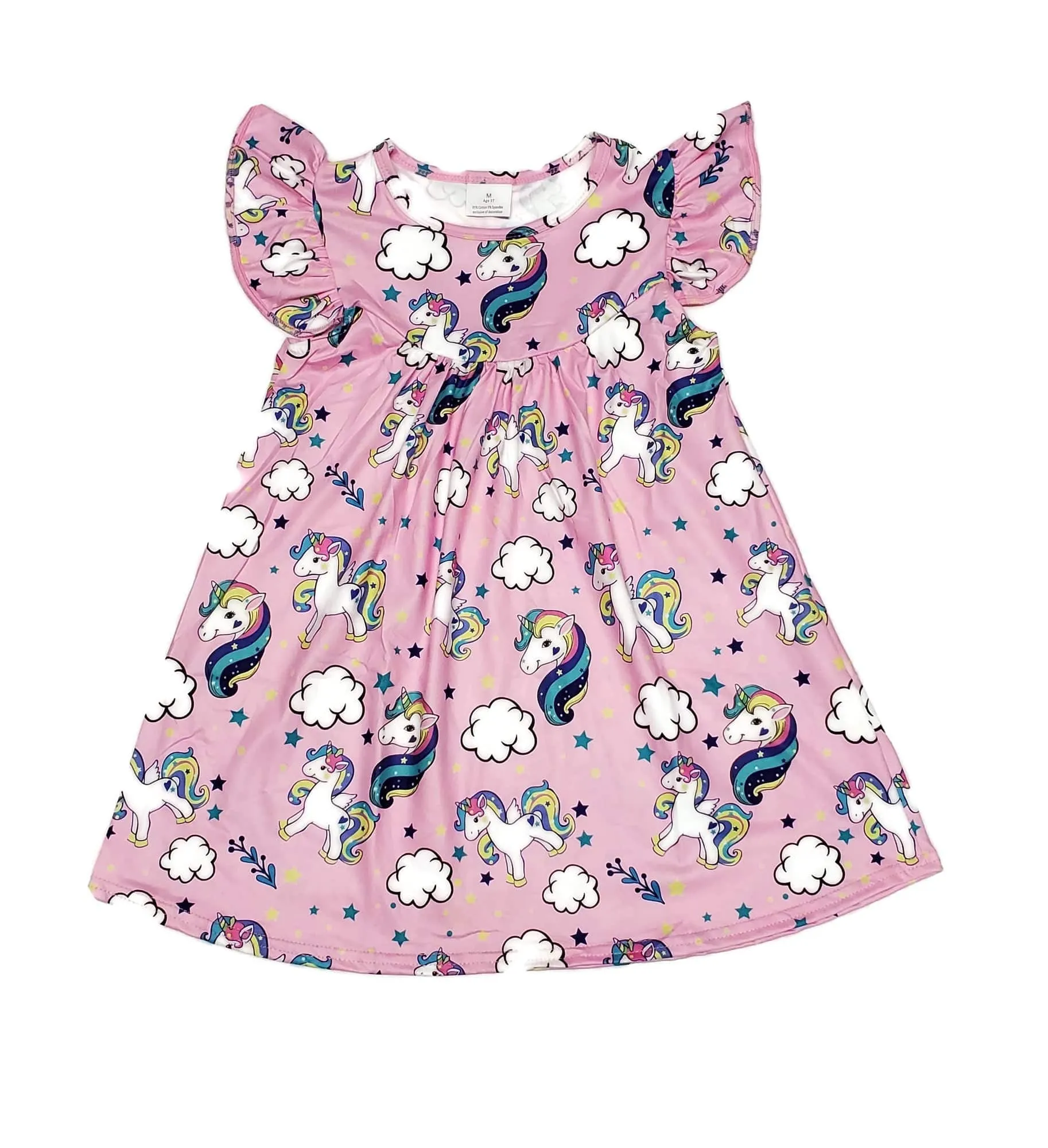 Mystical Unicorn Milk Silk Flutter Dress