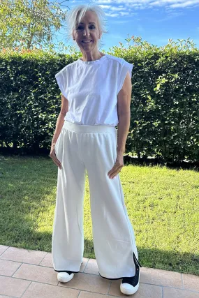 Nancy Trim Trousers White