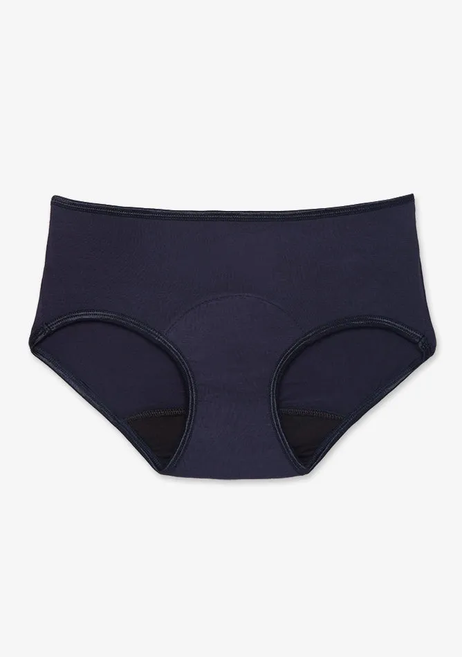 Navy Hipster Brief Period Pant - Light to Moderate Absorbency