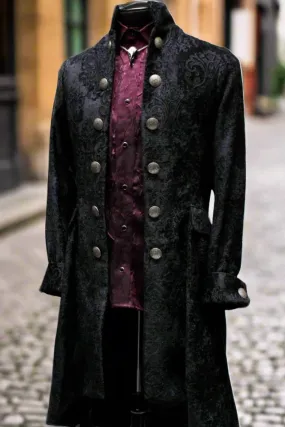 ORDER OF THE DRAGON COAT - BLACK VELVET BROCADE