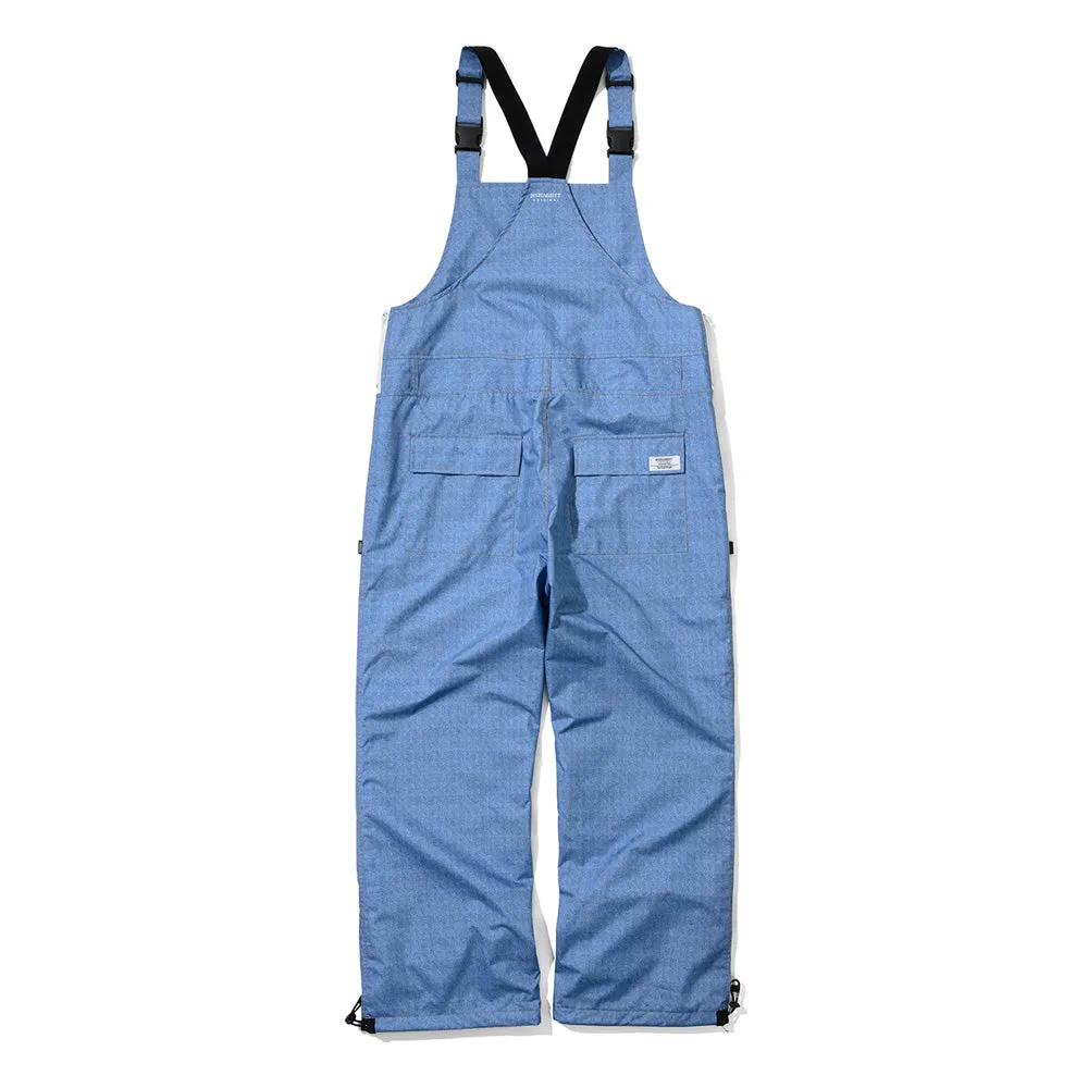 POLY DENIM BIB PANTS LIGHT BLUE