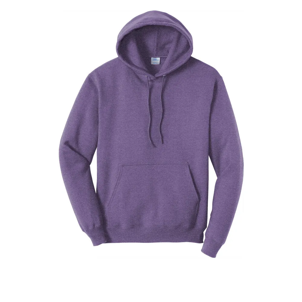 Port & Company® Core Fleece Pullover Hooded Sweatshirt - Heather Purple