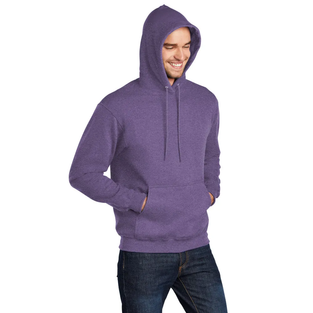 Port & Company® Core Fleece Pullover Hooded Sweatshirt - Heather Purple