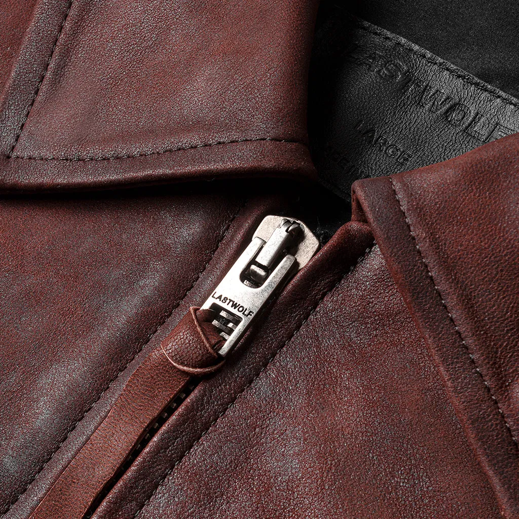 RAINIER MOTO LEATHER JACKET - RAT BIKE RED