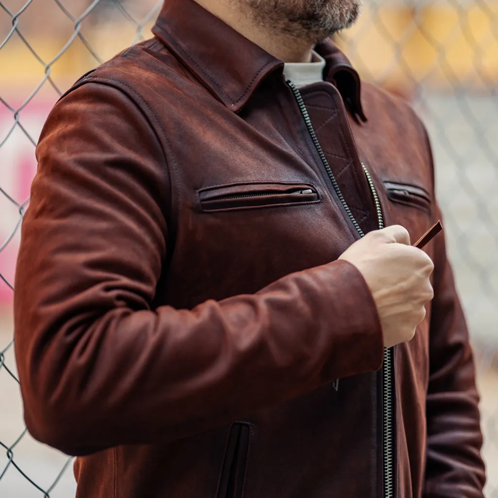 RAINIER MOTO LEATHER JACKET - RAT BIKE RED