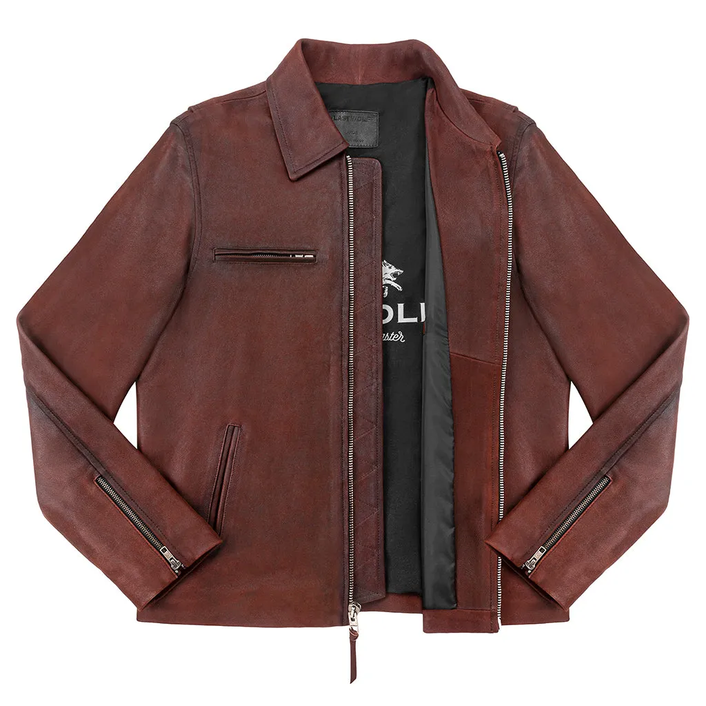 RAINIER MOTO LEATHER JACKET - RAT BIKE RED