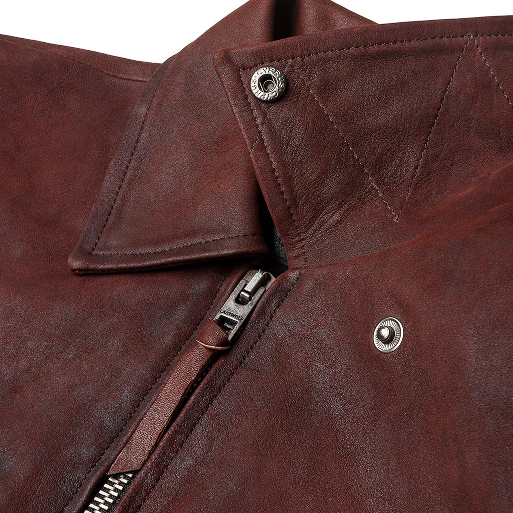 RAINIER MOTO LEATHER JACKET - RAT BIKE RED