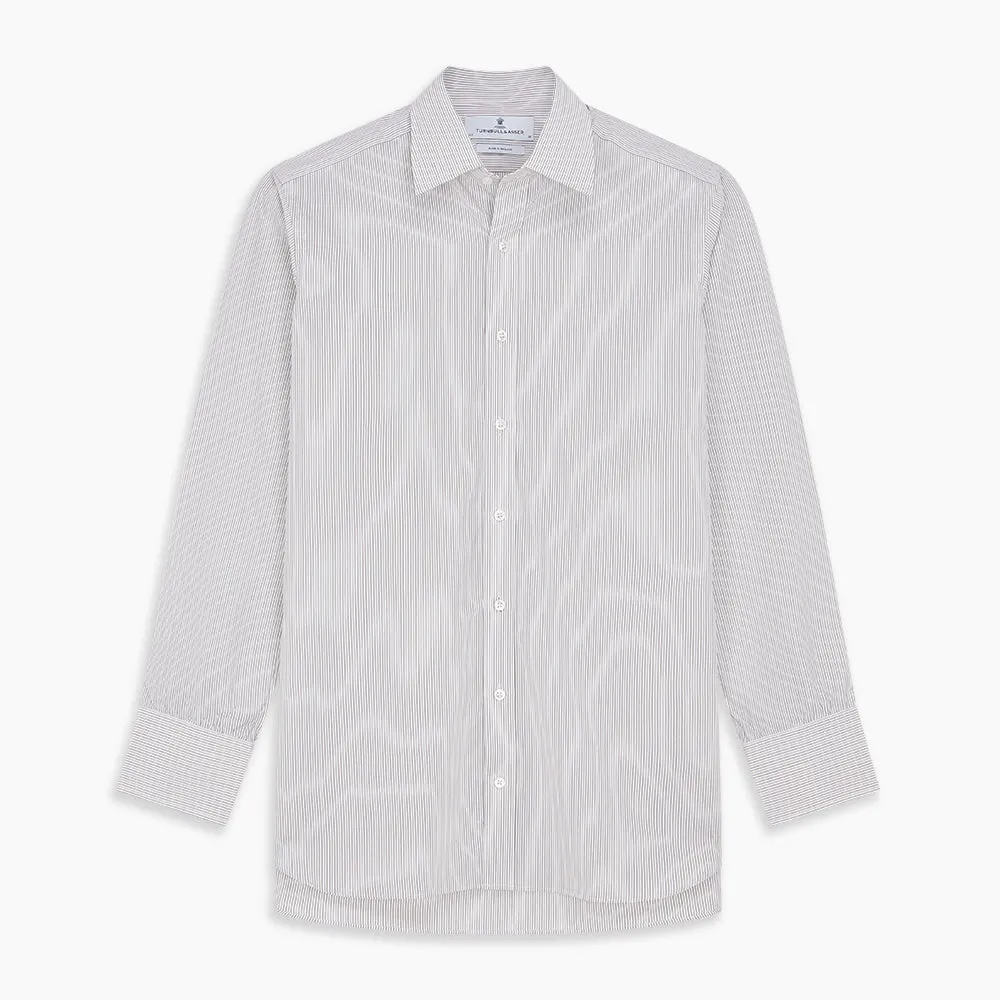 Sandstone Multi Stripe Cotton Regular Fit Mayfair Shirt